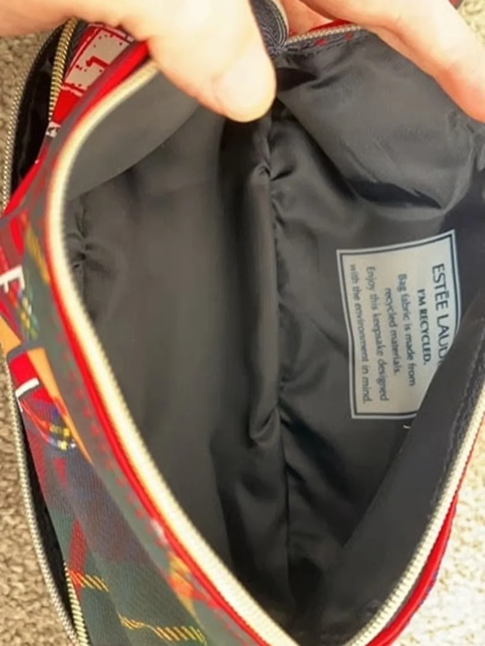 2 layers Estee Lauder zipper cosmetic bag